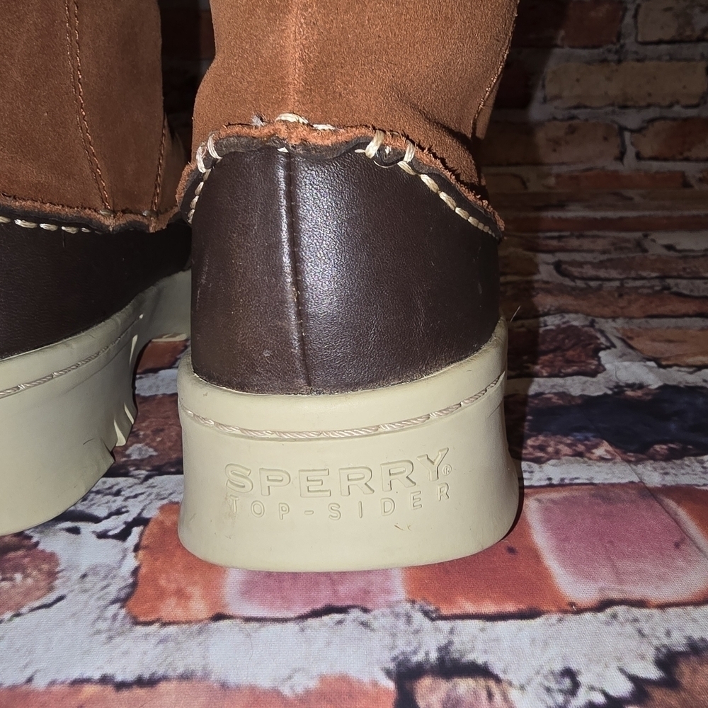 Sperry Keelan Rust Suede Pulll On  Winter Boots Size 7.5M - Picture 5 of 9